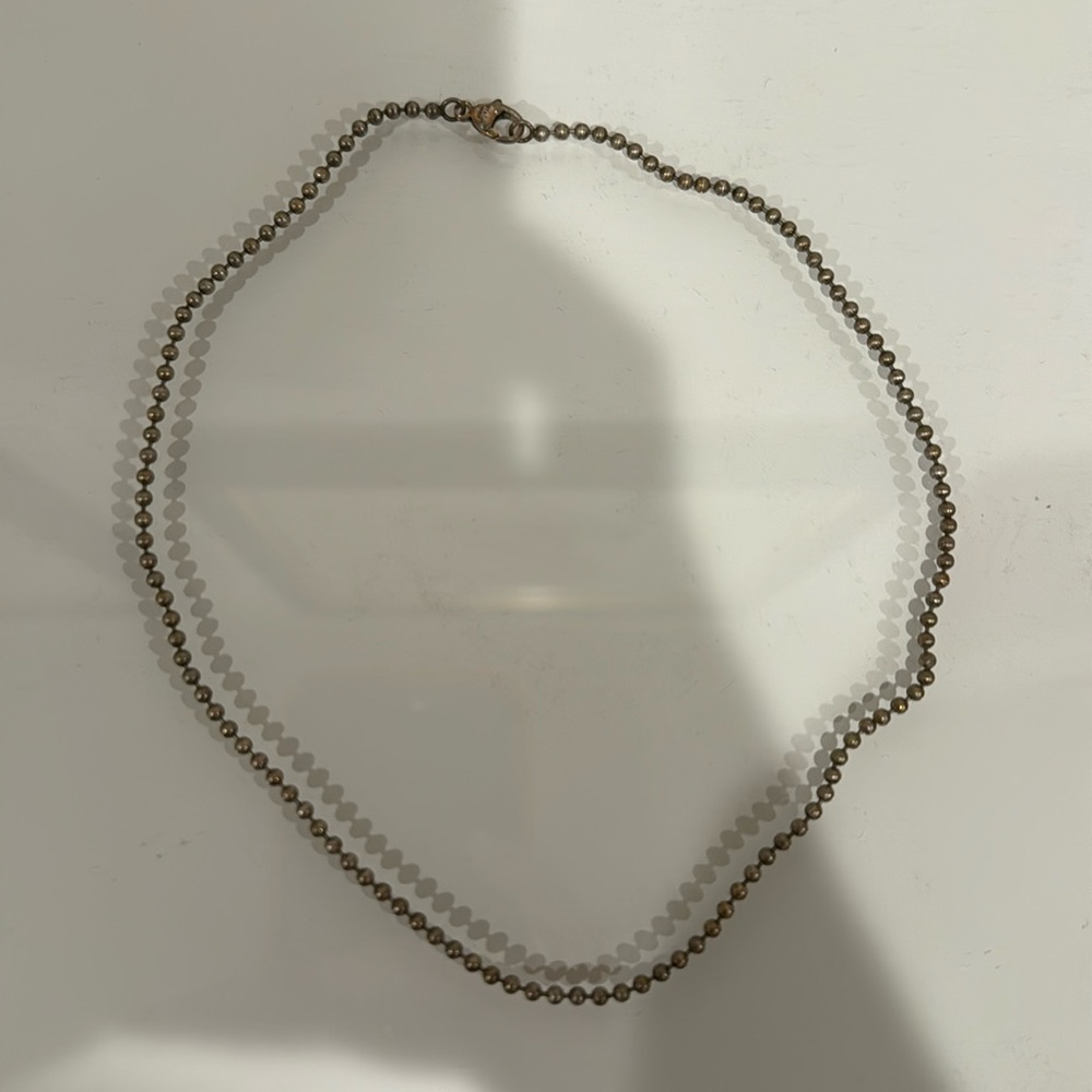 Tiffany and co silver beaded necklace
